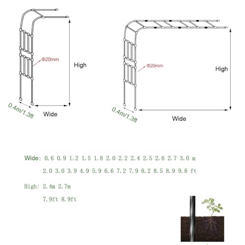 Arche de jardin robuste pour plantes grimpantes, design extérieur durable - 8