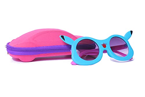 Image of Koochie-Koo Attractive Cool UV Protective Platic CuteFull Frame Sunglasses With Car Shaped Storage Box, Black Lense Stylish Sunglasses For Boys And Girls From 2-6 Years (Pack Of 1, Blue)