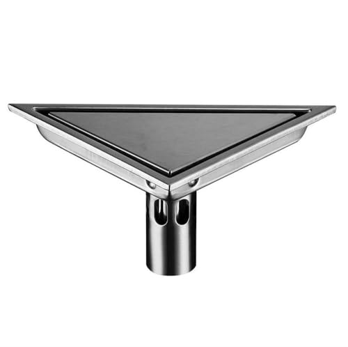 Sifón de Drenaje de Piso de Acero Inoxidable Sus 304 con Cubierta Triangular, Filtro de baño Limpio, Accesorios antioxidantes y antiolores, Acero Inoxidable