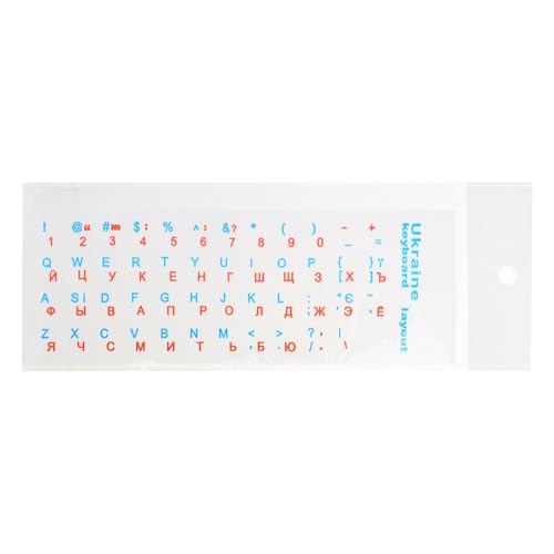Pegatinas para teclado ucraniano negro/transparente miniatura 5