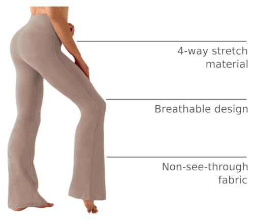 Image of BUBBLELIME 29 inch /31 inch /33 inch /35 inch /37 inch 3 Styles Women's High Waist Bootcut Yoga Pants Basic /Side Pockets Tummy Control Workout Flared