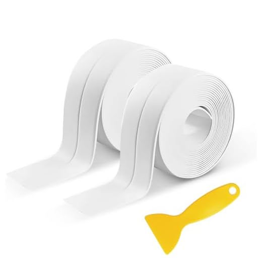 2PCS Caulk Tape Caulking Tape Wallpaper for Bathroom Accessories Kitchen and Bathroom Sink Gap Seam Toilet Ring Patch with Accessories Waterproof Caulking Sealing Tapes for Toilet, Kitchen Countertop