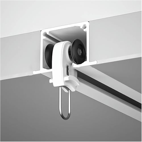 White Hidden Recessed Ceiling Track Mount, Heavy Duty Room Divider System, Adjustable Curtain Rods 10-30 Ft, Ideal for Living Room & Bedroom Décor