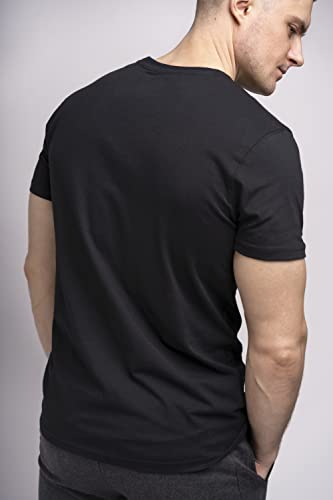 Lonsdale London Logo Kai Hombre Camiseta Negro L 100% algodón Regular