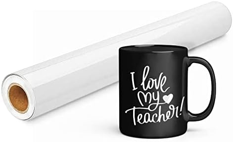 Prime Vinyl 11Ft Matte Black Vinyl for Cricut - 30.5 x 335.5 cm Black Permanent Vinyl Roll for Silhouette Cameo, Cutting Machine, Home Decor, Cups, Car Window