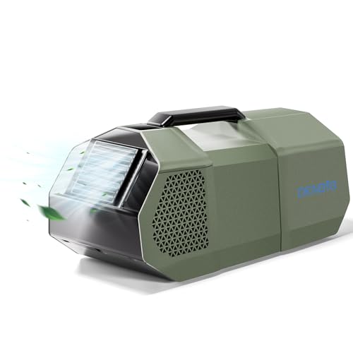 Portable Air Conditioner for Tent for 50 Sq. Ft, 1,500 BTU AC Unit with Fan Mode for Truck Van Outdoor Camping Small Rooms, Windowless Air Cooler with Dual Hoses