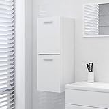 skm armadio da bagno bianco 30x30x80 cm in truciolato