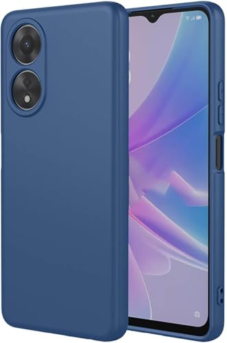 Movilear Funda Carcasa de Silicona Líquida para OPPO A17 4G, Interior de Microfibra Antigolpes Protección Gel Ultra Suave de Goma a Prueba de Choques y Arañazos FSUA (Azul)