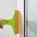 Green Portable Mirror Squeegee & Household Cleaning Gadget - Small Silicone Window Squeegee, Flexible Silicone Blade for Car Windshield, Mirrors, and Home Glass Surfaces