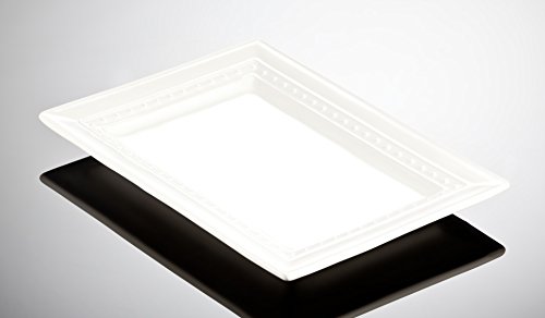 Bassano italienische Keramik weiße Servierplatte 31x23