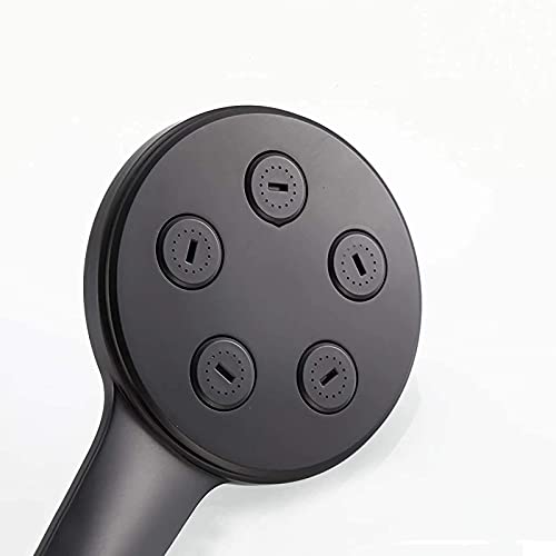 Regadera de mano LASEVE redonda negra con manguera de 59 pulgadas miniatura 5