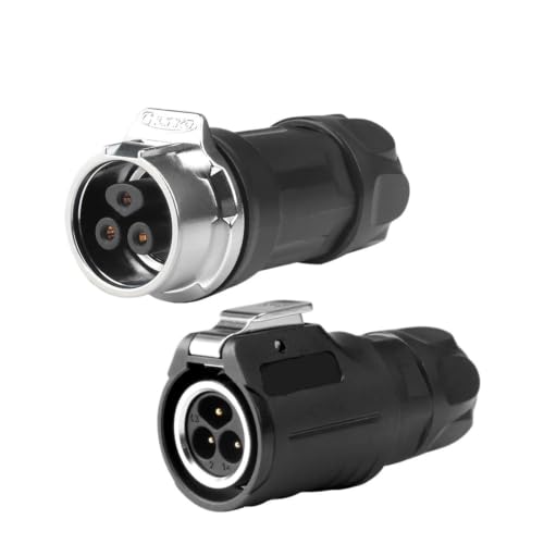 Empalme eléctrico 3 pines LP16 M16 conector macho hembra IP68 para cable industrial