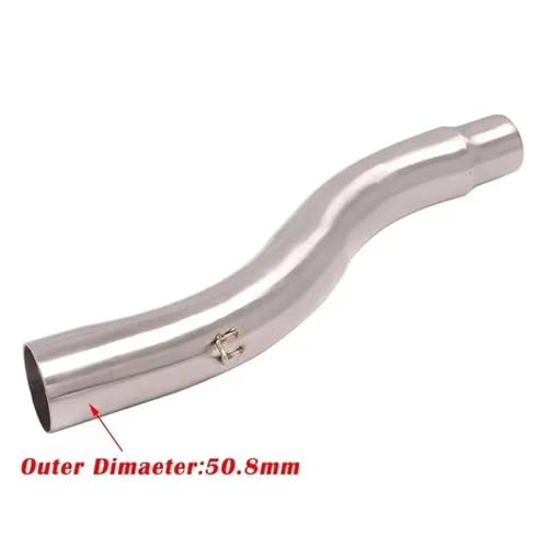 Aufsteckbarer 51-mm-Motorradauspuff Escape Moto Modifiziertes Mittelverbindungsrohr Für Triumph Daytona 675 675R 2006-2017
