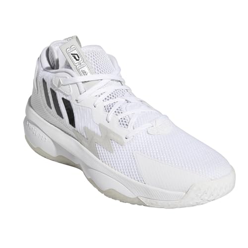 adidas Unisex Dame 8 Basketball Shoe, White/Black/Grey, 9.5 US Men – Ansicht 2