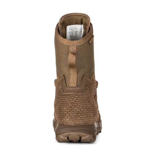 5.11 Tactical Men's A/T Waterproof Boots, 8", Brown All Terrain Boot, Dark Coyote, Style 12445ABR4