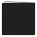 Pioneer 12 Inch by 12 Inch Snapload Fabric Cover with Ribbon Trim Memory Book, Black