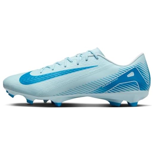 Nike Mercurial Vapor 16 Academy MG Low-Top Soccer Cleats (FQ8374-400, Glacier Blue/Blue Orbit) Size 8