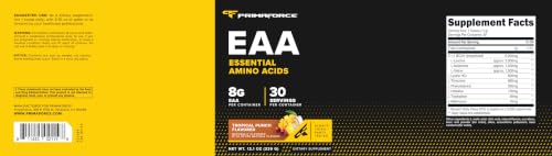 Image of Primaforce EAA Powder (30 Servings, Tropical Punch) - Essential Amino Acids for Pre /Intra Workout and Recovery - Non-GMO and Gluten Free