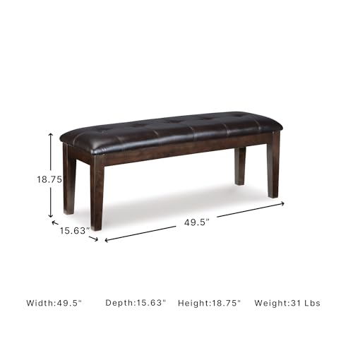 Image of Signature Design by Ashley Haddigan 1-Piece Dining Bench, Faux Leather