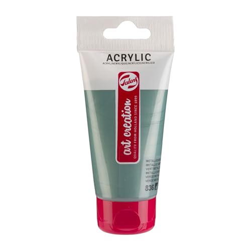 Talens Art Creation Acrylfarbe - 75 ml Tube - MetallicgrĂĽn 836 - Halbdeckend, lichtecht+++