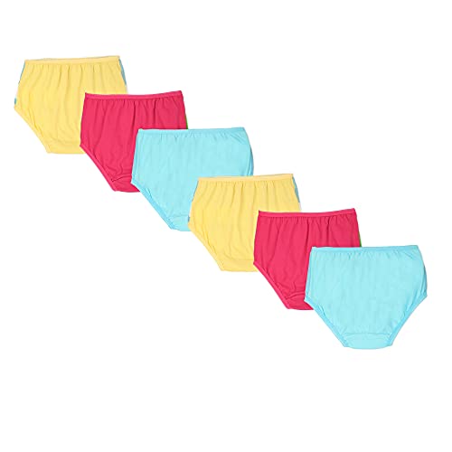 Image of Red Rose Kids Girls Cotton Printed Panty Pack of 6-Assorted