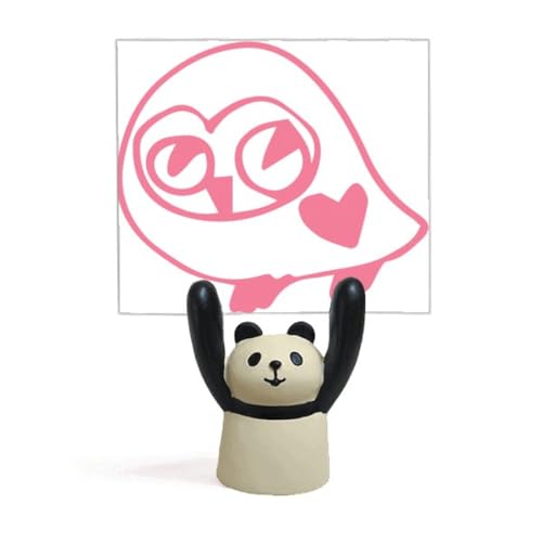 Panda support de mémo avec pince en acier pour ranger vos notes