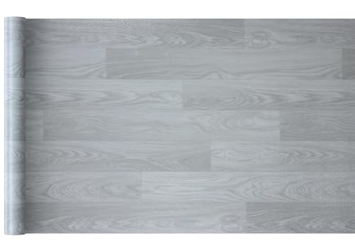 Oxdigi PVC-Boden Holzoptik Vinylboden für Wohnzimmer, Küche, Balkon, Wohnwagen, Abstellraum, Zuschneidbar Vinyl-Fußböden Wasserdichter Fußbodenbelag Grau