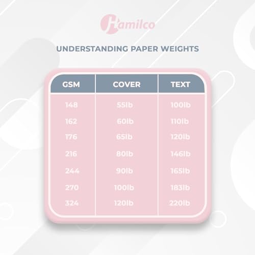 image for Hamilco White Cardstock Thick Paper - 8 1/2 x 11