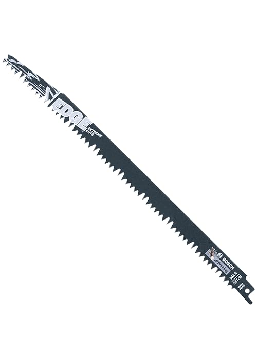 BOSCH 5-Piece 12-Inch 5 TPI Wood Cutting Reciprocating Saw Blades RP125, Blue - image 2