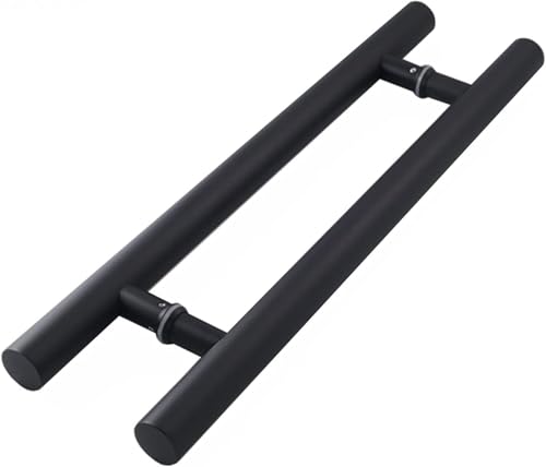 Poignée de porte de douche design noir mat pour salle de bain