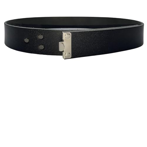 Reuschenbach® Lederkoppel schwarz 45 mm - Rindleder (Länge 90 cm/Bundweite 80 cm)