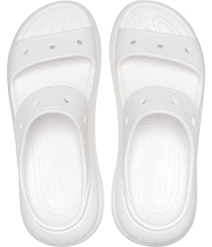 Crocs Unisex-Adult Crush Platform Sandals, White, 10 Men/12 Women3