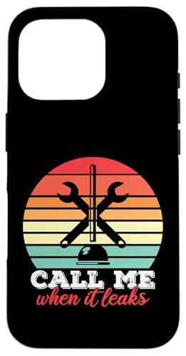 面白い配管工場のユーモアの修理が漏れているときに電話してください スマホケース iPhone 16 Pro 用