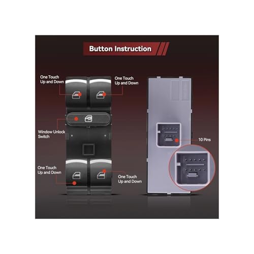 Interruptor de la ventanilla principal para coche Golf Mk6, Jetta y Passat B7 4