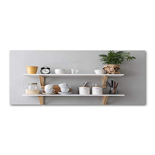 Crédence de cuisine Tulup motif étagère pour transformer votre coin cuisson 125x50cm