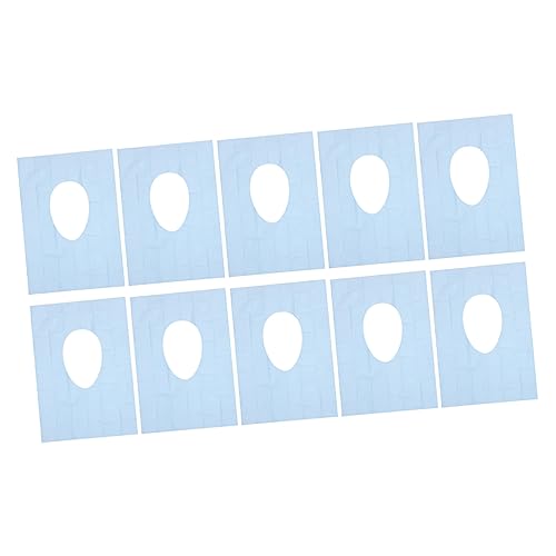 Anneome 10個 使い捨て便座 トイレットペーパー テイツシユペーパー ベビートイレカバー シートカバー使い捨て 拡張紙 使い切り便座カバー トイレ用クッション 原木パルプ紙 Blue