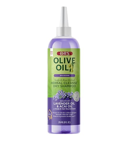 ORS Olive Oil Braidzone Herbal Cleanse Dry Shampoo with Lavender & Acai Oil for Nourishment 8 Ounces
