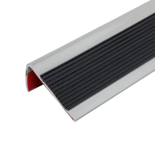 Perfil de Esquina de PVC 6x3 cm - Borde Antideslizante Autoadhesivo para Escaleras en Forma de L - Tiras de Seguridad para Peldaños de Madera y Cerámica - Protección para Bordes de Escaleras