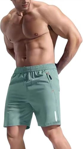 Brysha Mens Athletic Shorts,SummerFlex Quick-Dry 4-Pack Men's Athletic Shorts, Gym with Zipper Pockets3
