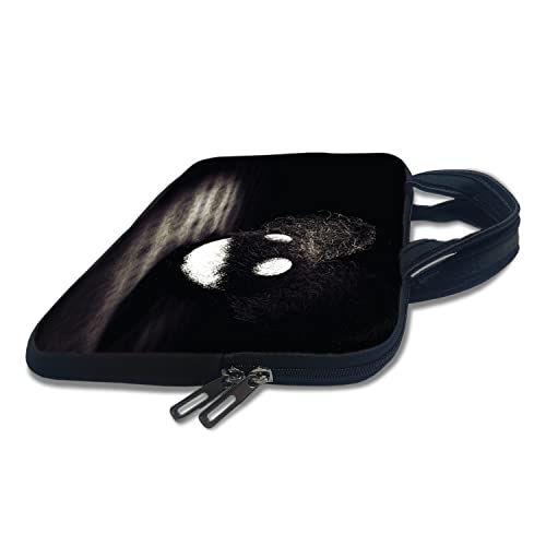 Image of Theskinmantra Black and White Smile Laptop Sleeve for 11 inch laptops