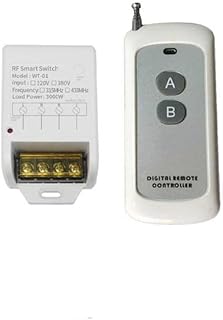 RF Wireless AC 220V Remote Control Switch 1 CH 30 A Receiver Transmitter 315/433 MHZ forwater Pump Lighting Universal|Switches| - (Color: with 1 Remote, Voltage: 220V, Size: 433mhz)