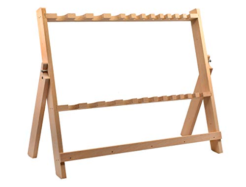 Estante para pipetas de madera con capacidad para 12 pipetas verticalmente, 37,5 cm de alto, 30,5 cm de ancho, construcción de madera sin pulir - Eisco Labs