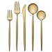 Hampton Forge Zephyr Satin Gold 18/0 20Pc, 3.05 LB, Metallic