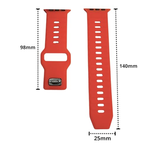 Pulseira de Silicone Mariner Para Apple Watch 42mm 44mm 45mm Ultra 1 e 2 de 49mm (Laranja)