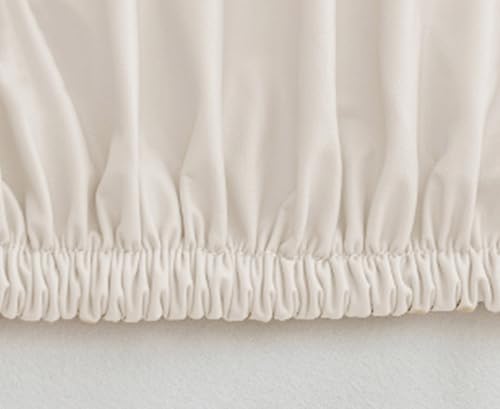 Nappe ronde élastique kaki 120 cm imperméable et antitache pour table - 5