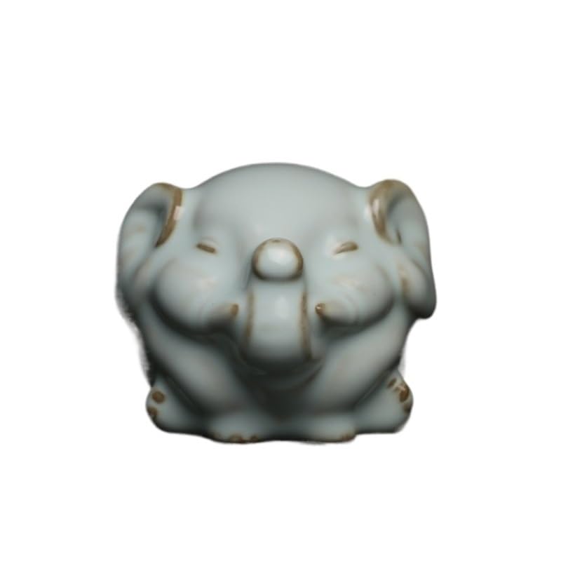 Mascota de té de arena morada con forma de elefante para escritorio