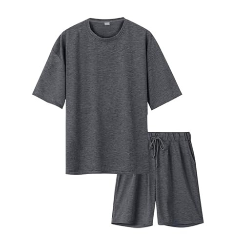 Ensemble décontracté homme en tissu respirant manches courtes confort thermique