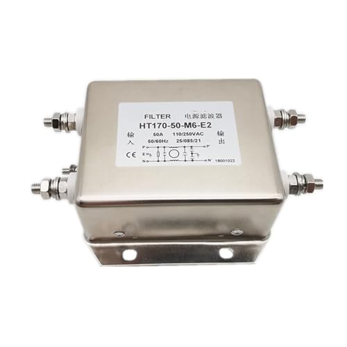 Filtre anti-interférence monophasé 50A HT170-50-M6-E2 pour réseau électrique