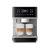 Miele CM 6160 MilkPerfection Kaffeevollautomat – OneTouch for Two, AromaticSystem, 4 Genießerprofile, DoubleShot, WLAN-fähig, LED-Beleuchtung, leichte Reinigung u. v. m. – Silver Edition