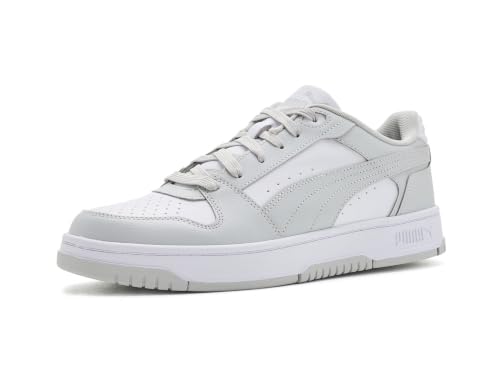 PUMA Men's Rebound Slam Lo Shoes Glacial Gray/Puma White 4.5 Medium